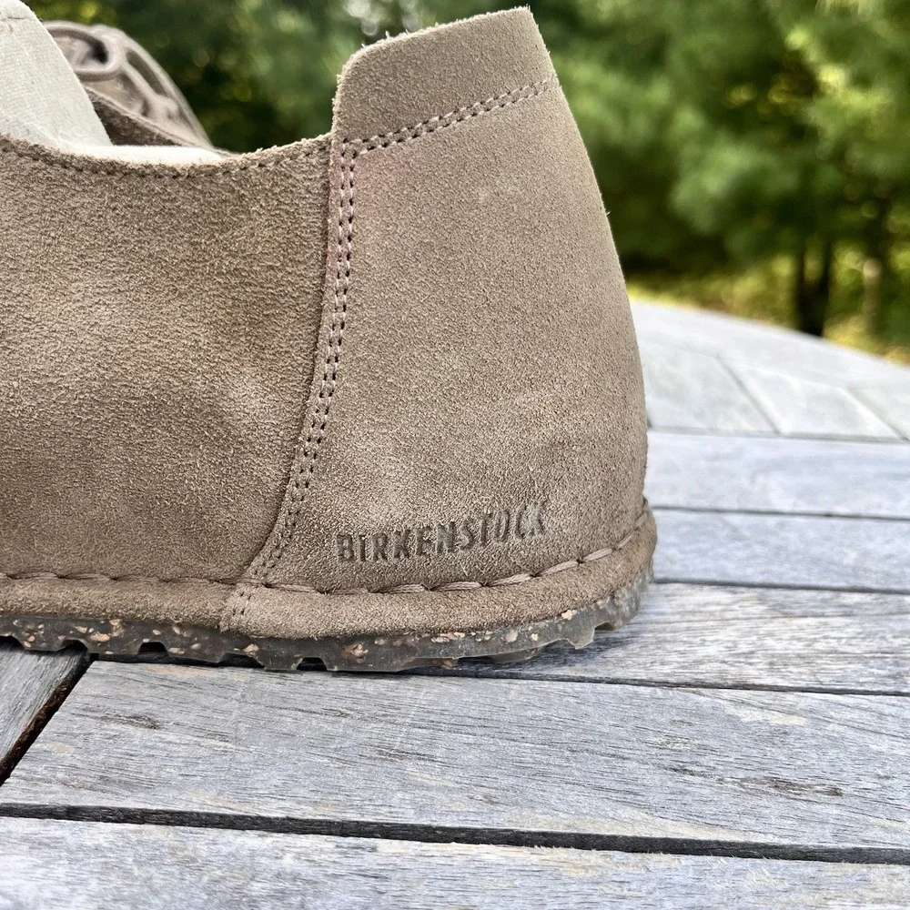 Birkenstock Utti Lace-Up Shoe Mens Size 46 | 13 Gray Taupe Suede Regular Fit